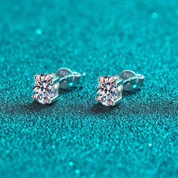 Certified 4ct. t.w. Moissanite Diamond Oval Cut Stud Earrings NEW - Picture 8 of 14